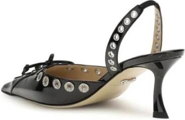 Mach & Mach Studded Slingback Kitten Heel Pumps