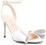 Mach & Mach Witte Satijnen Hoge Hak Sandalen White Dames - Thumbnail 2