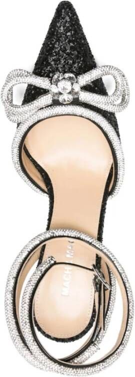 Mach & Mach Zwarte Glitter Hoge Hakken