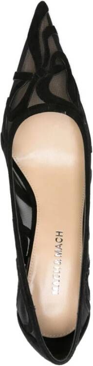 Mach & Mach Zwarte Suède Strik Pumps