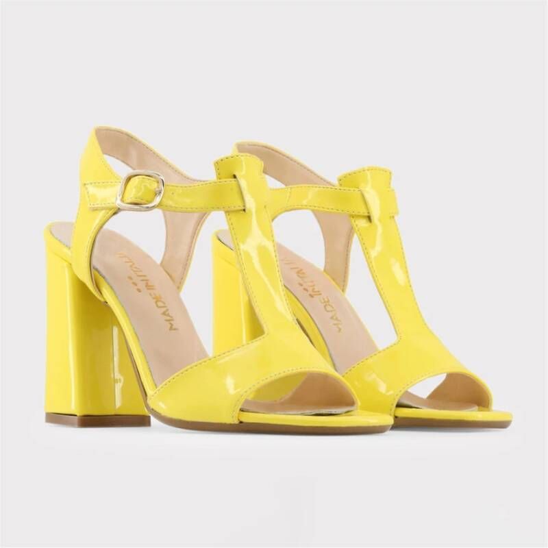 Made in Italia Dames Verstelbare Enkelband Sandalen Geel Dames