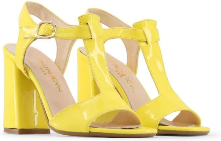 Made in Italia Dames Verstelbare Enkelband Sandalen Geel Dames