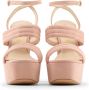 Made in Italia Luxe Velvet Wraparound Strap Sandalen Pink Dames - Thumbnail 21