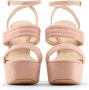 Made in Italia Luxe Velvet Wraparound Strap Sandalen Pink Dames - Thumbnail 4