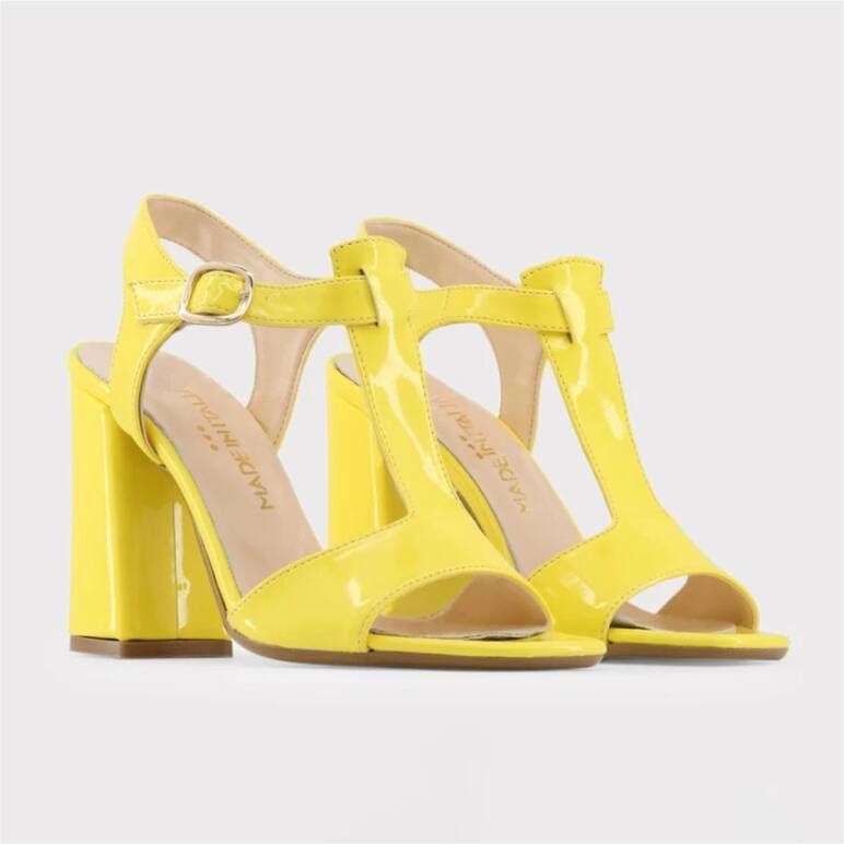 Made in Italia Gele TStrap Hakken Elegante Schoenen Yellow Dames