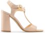 Made in Italia Verstelbare enkelband hak sandalen Brown Dames - Thumbnail 11