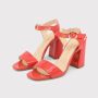 Made in Italia Damesandalen met enkelband van synthetisch lakleer Red Dames - Thumbnail 12