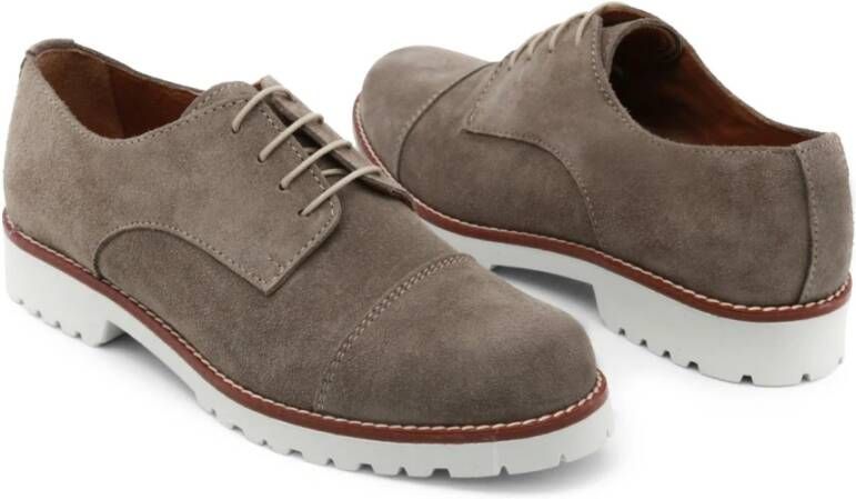 Made in Italia Luxe Suède Ronde Neus Veterschoenen Brown Dames