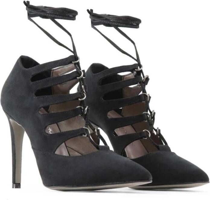 Made in Italia Metalen Eyelet Stiletto Hakken Black Dames