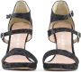 Made in Italia Bloemenprint Uitgesneden Hoge Hak Sandalen Black Dames - Thumbnail 4