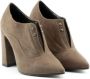Made in Italia Studded Suede Pumps met Elastische Band Brown Dames - Thumbnail 2
