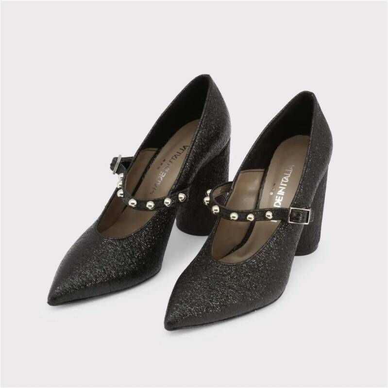 Made in Italia Studded Front Strap Pumps Black Dames