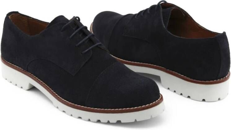Made in Italia Suède Cap Toe Veterschoenen Blue Dames
