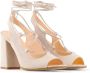 Made in Italia Verstelbare enkelband hak sandalen Beige Dames - Thumbnail 18
