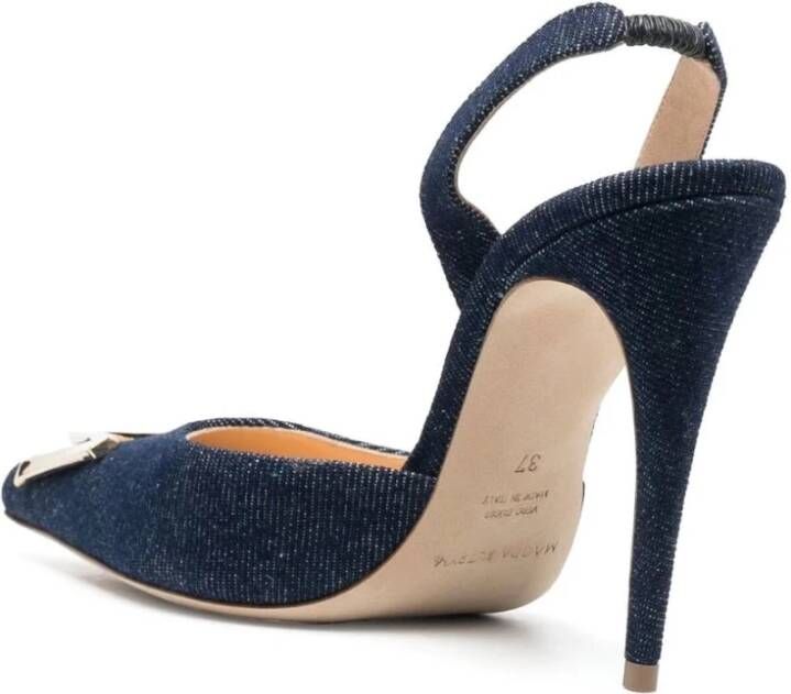 Magda Butrym Towar Denim Slingback Pumps Blauw Dames