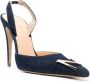 Magda Butrym Towar Denim Slingback Pumps Blauw Dames - Thumbnail 4