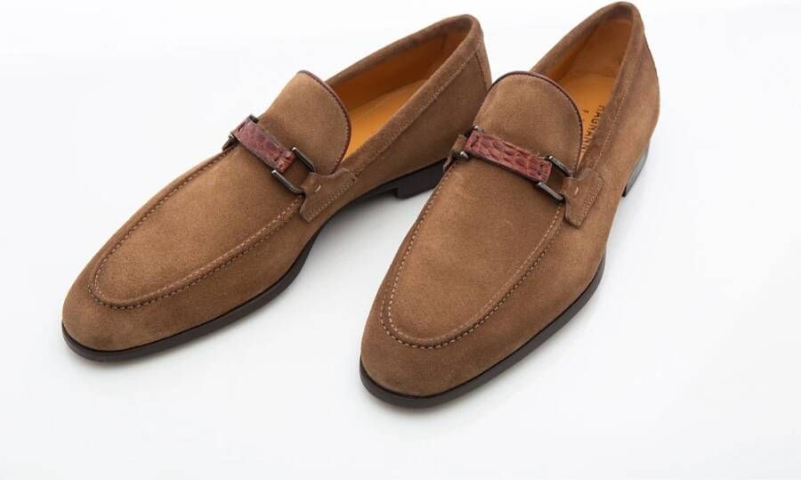 Magnanni Beige Aston Loafers Brown Heren