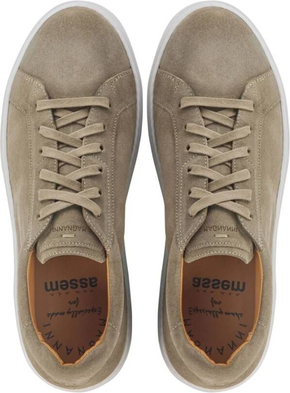 Magnanni Beige Suede Sneakers Beige Heren