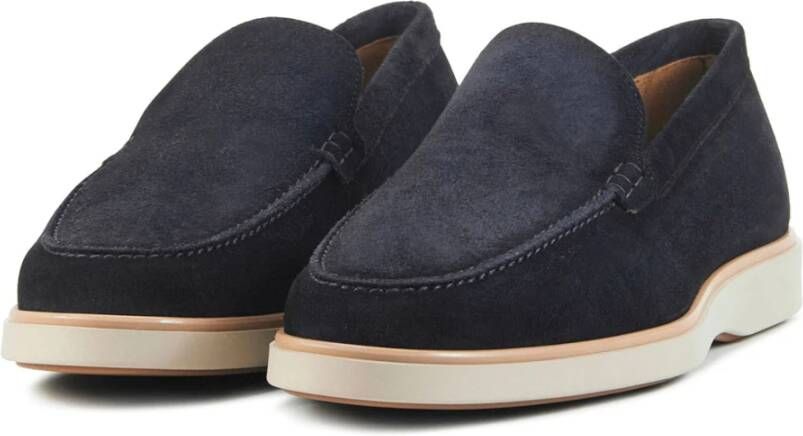 Magnanni Blauwe Suède Instapschoenen voor Heren Blue Heren