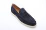 Magnanni Blauwe Suede Penny Loafer Blue Heren - Thumbnail 2