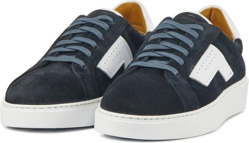 Magnanni Blauwe Suède Sneakers Blauw Heren