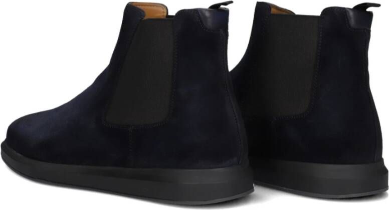 Magnanni Blue Suede Chelsea Boots