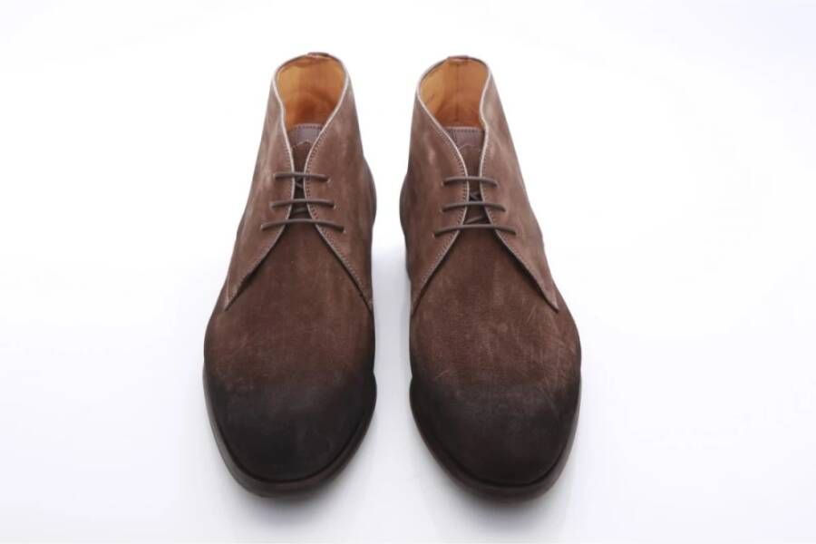 Magnanni Bruin Suède Hoge Veterschoen Brown Heren