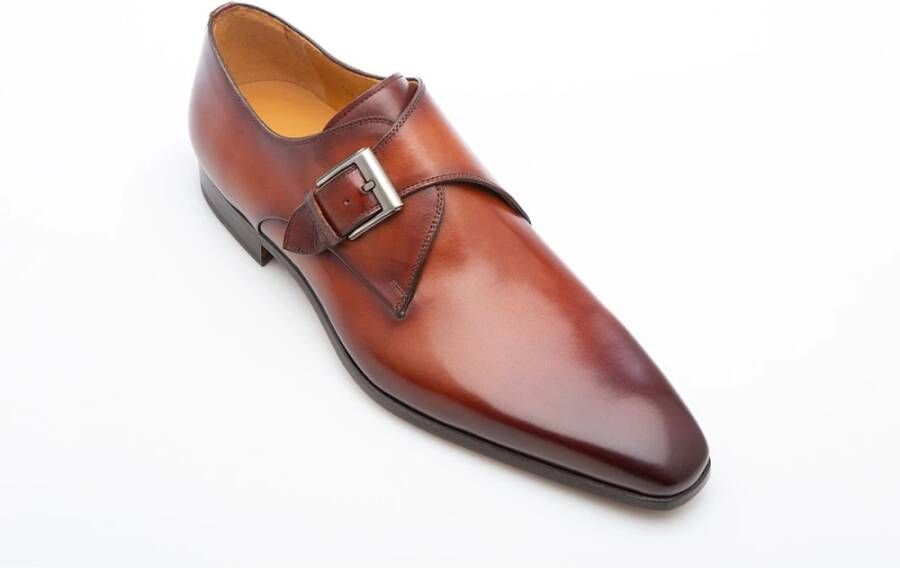 Magnanni Cangas Leren Monk Strap Schoen Brown Heren