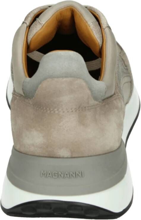Magnanni Casual Grijze Leren Suède Schoenen