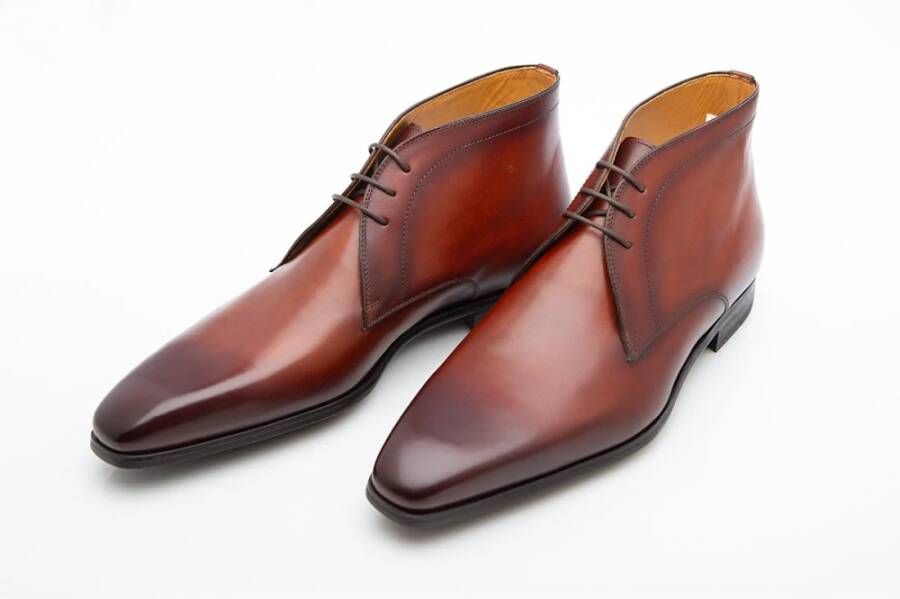 Magnanni Cognac Leren Heren Veterschoen Brown Heren