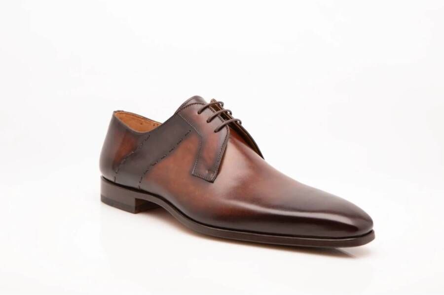 Magnanni Handgemaakte Cognac Derby Schoen Brown Heren