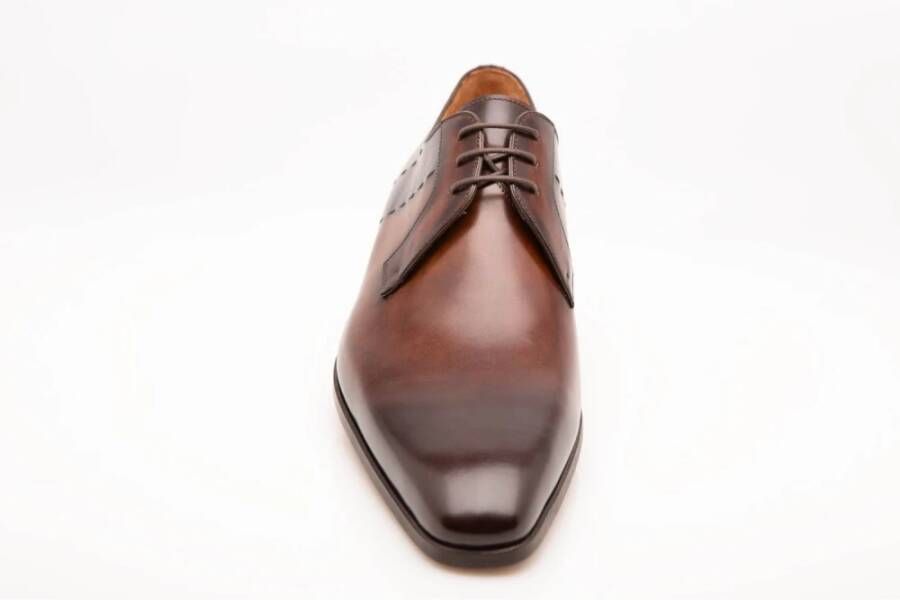 Magnanni Handgemaakte Cognac Derby Schoen Brown Heren