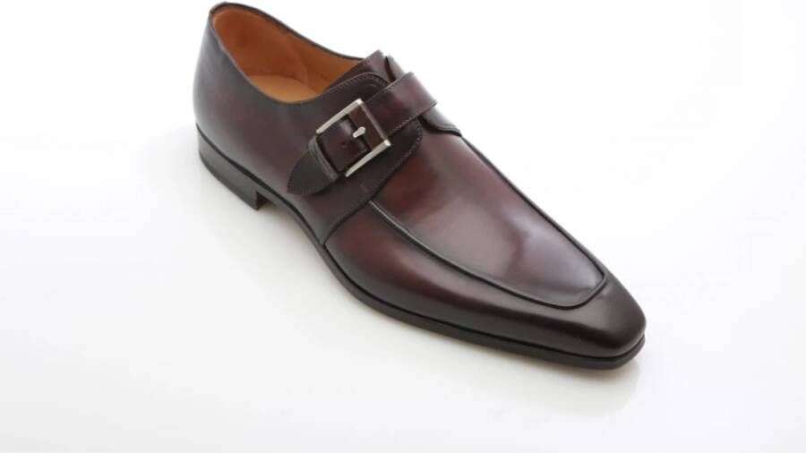 Magnanni Handgemaakte Cognac Monk Strap Schoen Brown Heren