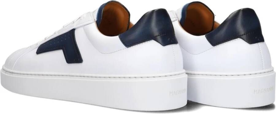 Magnanni Heren Lage Sneakers Wit Blauw White Heren