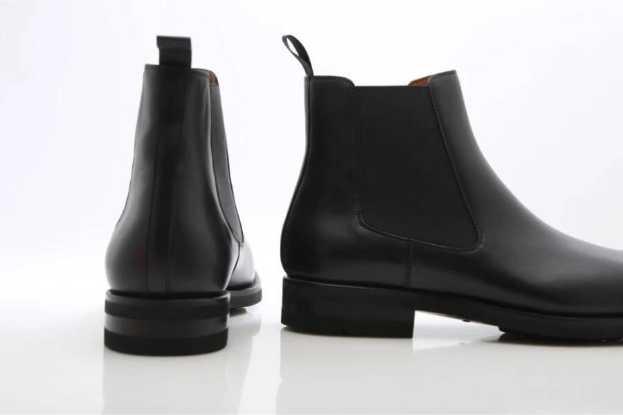 Magnanni Stijlvolle Chelsea laars in zwart leer Black Heren