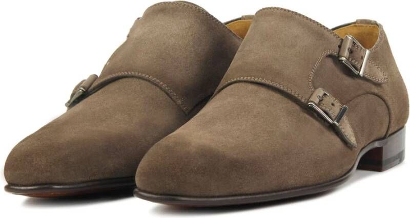 Magnanni Taupe Monk Strap Schoenen Beige Heren