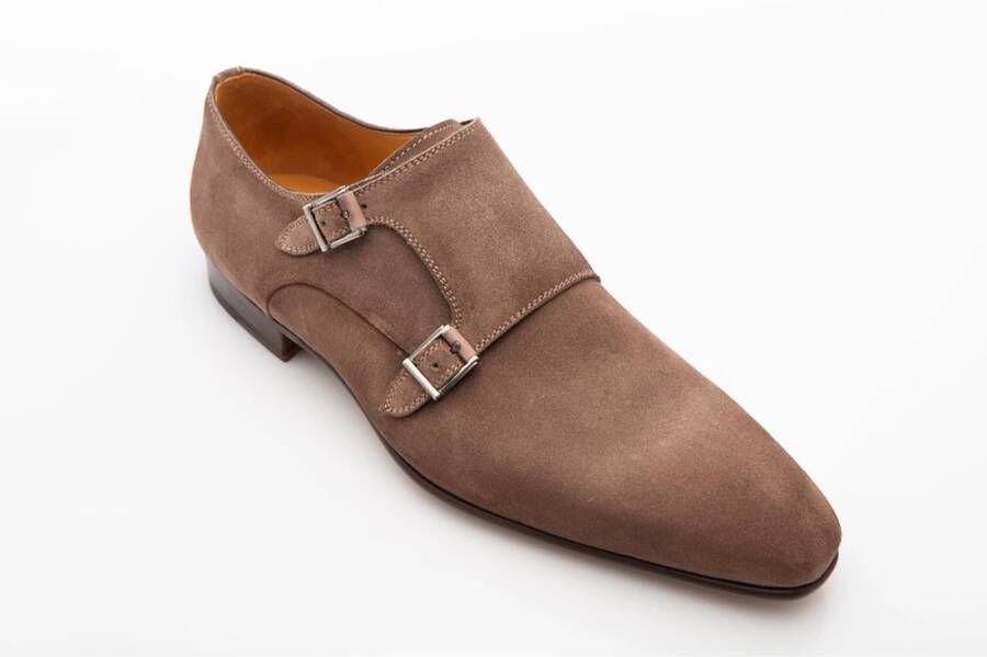 Magnanni Taupe Suède Dubbele Gesp Schoen Brown Heren