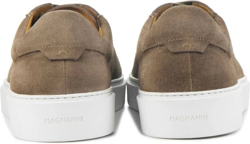 Magnanni Taupe Suede Sneakers Beige Heren