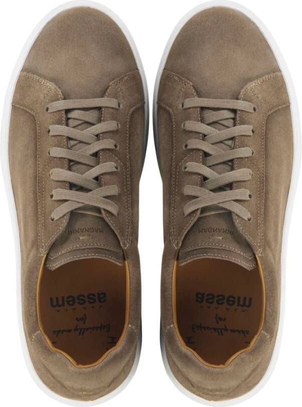 Magnanni Taupe Suede Sneakers Beige Heren
