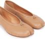 Maison Margiela Uitgesneden leren ballerina's met platte zool Beige Dames - Thumbnail 13