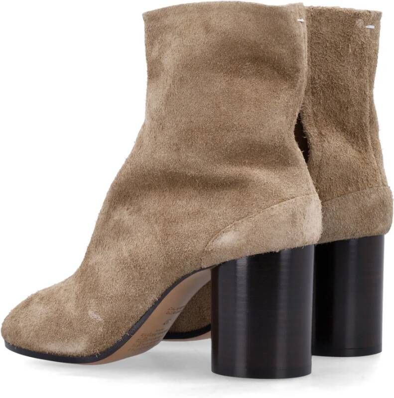 Maison Margiela Beige Suede Tabi Laarzen