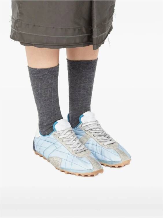 Maison Margiela Blauwe Gewatteerde Veterschoenen