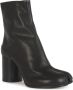 Maison Margiela Tabi Teen Kalfsleren Enkellaarzen met Cilindrische Hak Black Dames - Thumbnail 3
