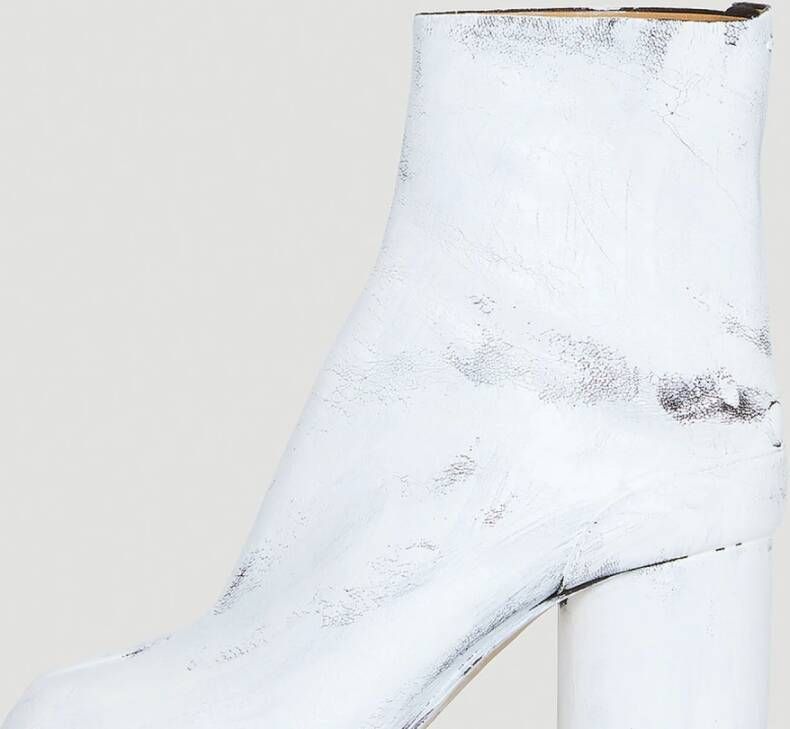 Maison Margiela Conceptuele Leren Laarzen Wit Dames