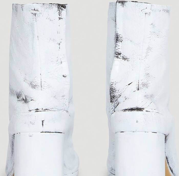 Maison Margiela Conceptuele Leren Laarzen Wit Dames