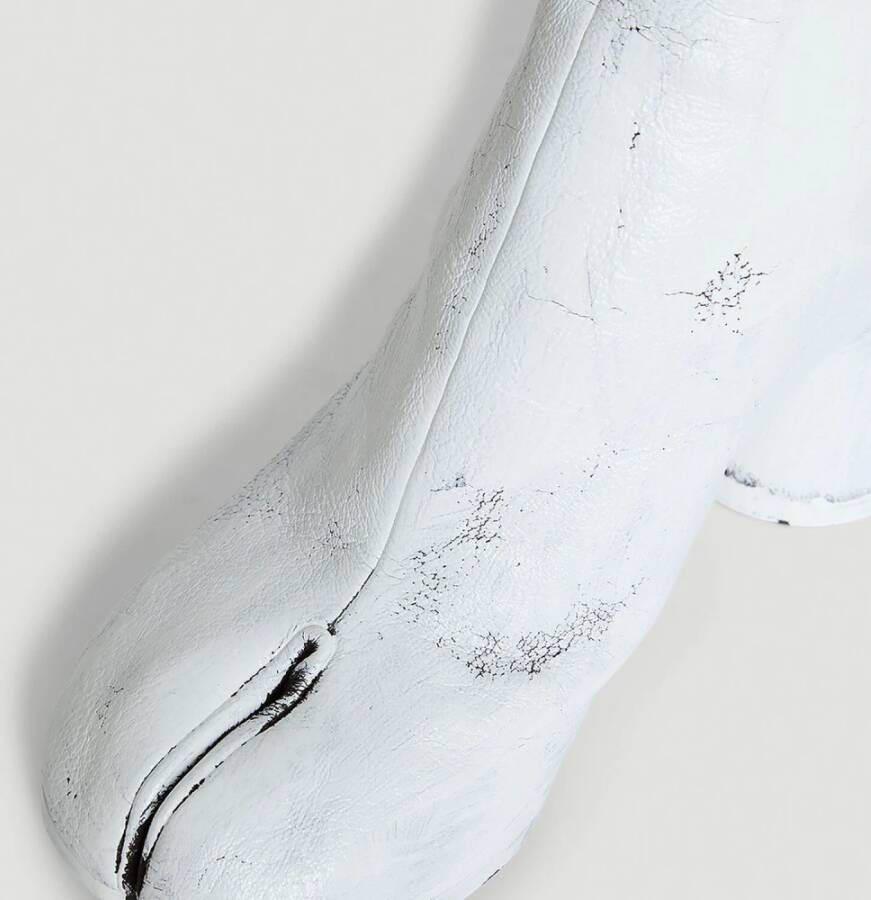 Maison Margiela Conceptuele Leren Laarzen Wit Dames