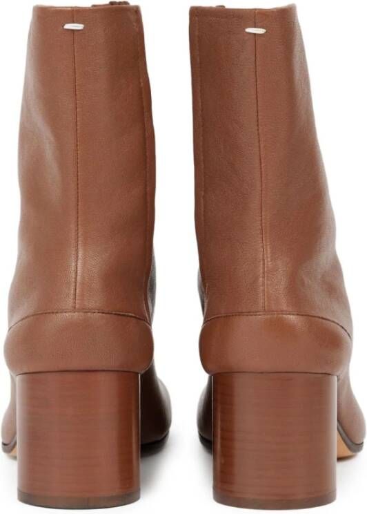 Maison Margiela Bruine leren enkellaarzen