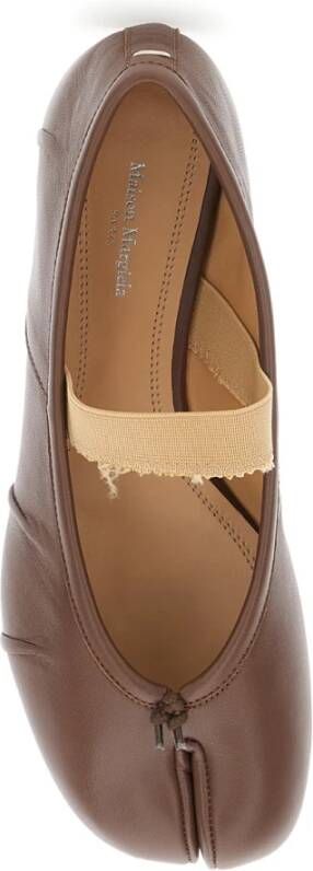 Maison Margiela Bruine Tabi Ballerina Platte Schoenen