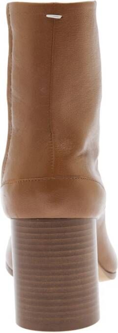 Maison Margiela Bruine Tabi Teen Enkellaarzen