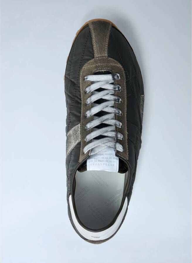 Maison Margiela Canvas Sneakers met Suède Panelen